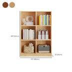 Modern Wooden Closed Back Bookcase with Shelves