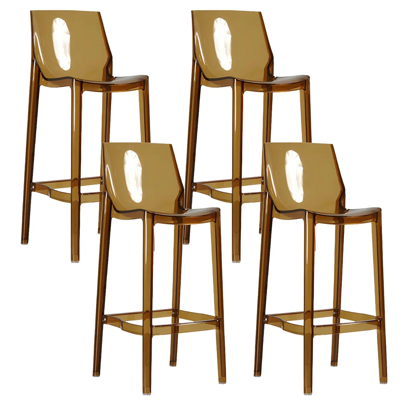 Modern Acrylic Vibrant Durable Colourful Sleek Bar Stool