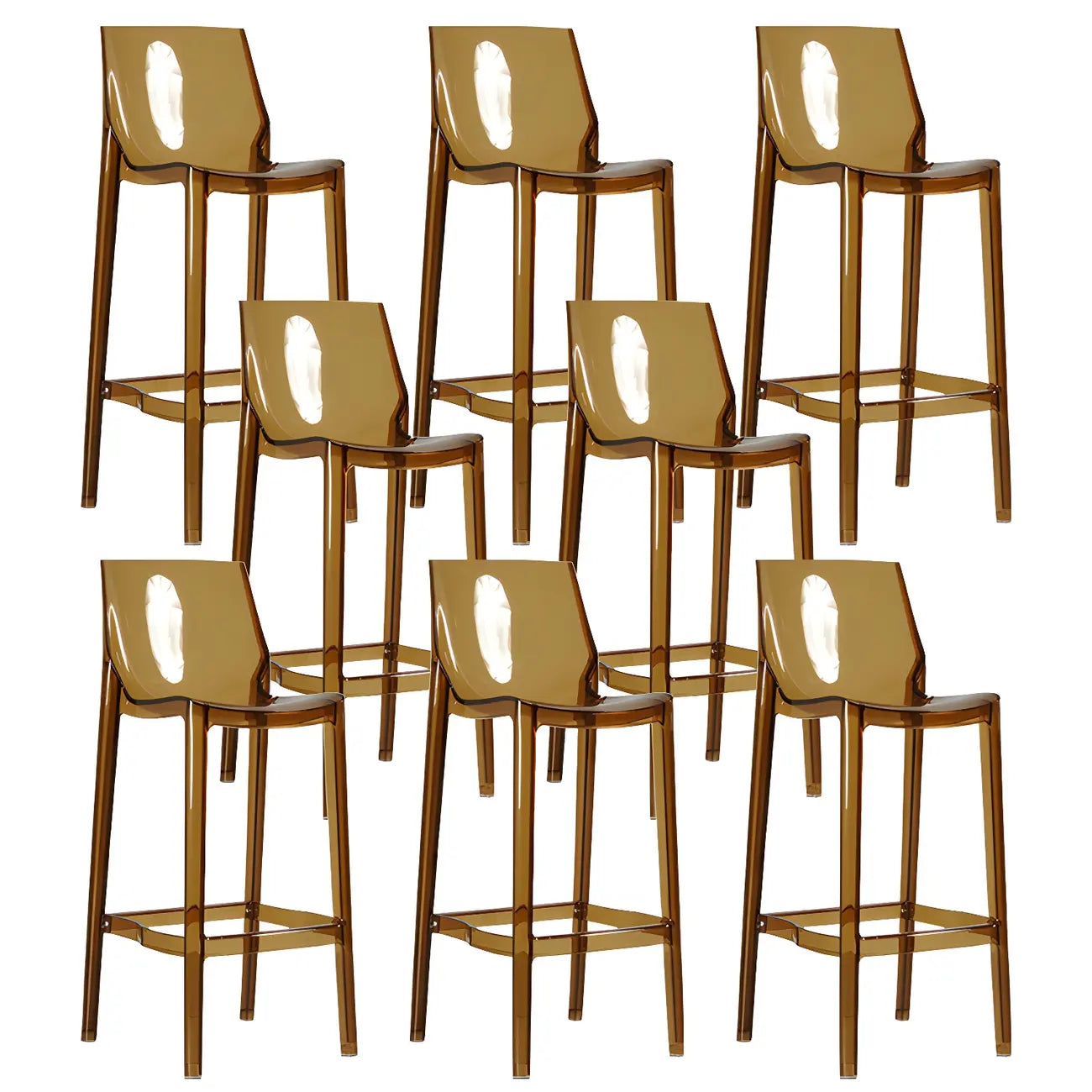 Modern Acrylic Vibrant Durable Colourful Sleek Bar Stool