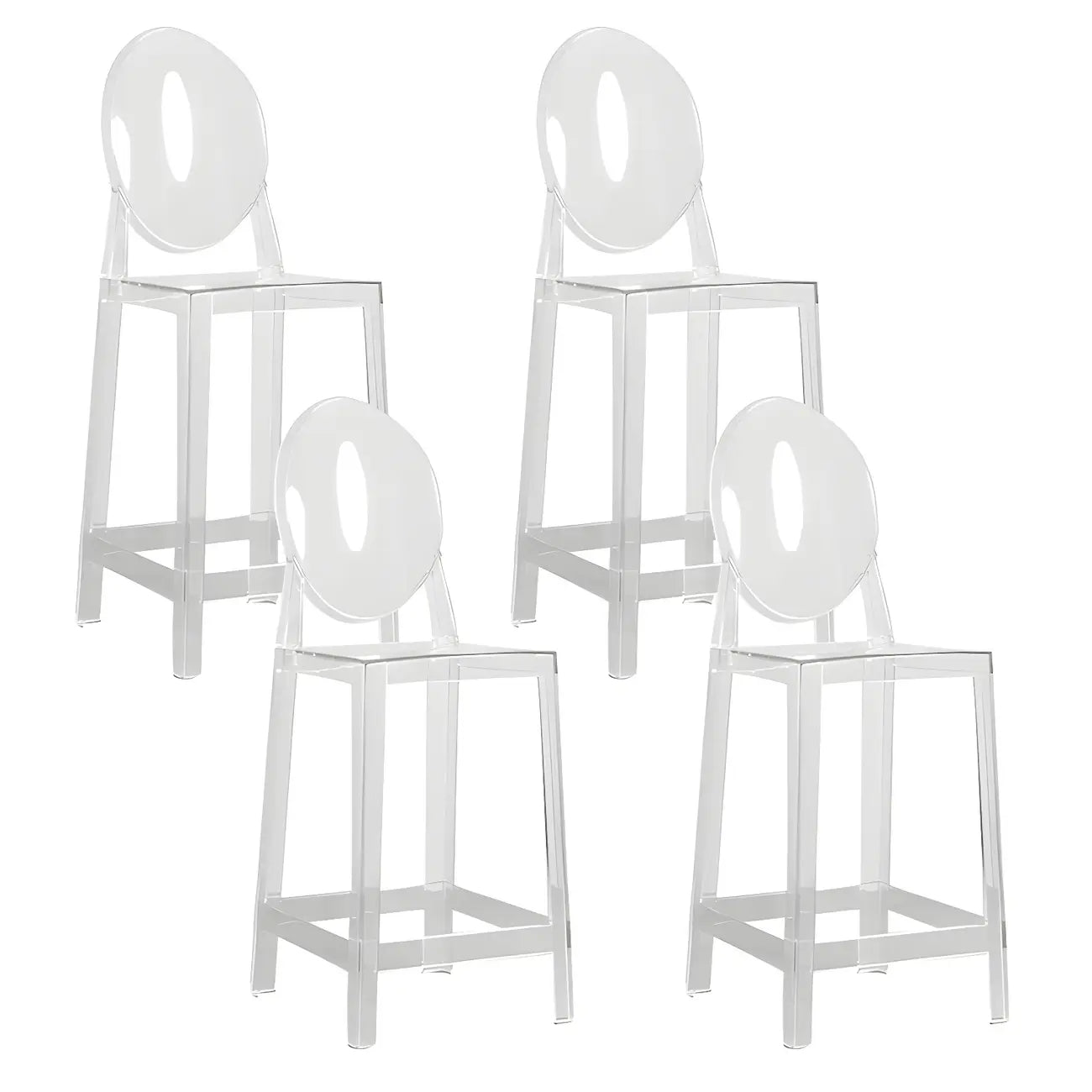 Modern Acrylic Vibrant Durable Colourful Sleek Bar Stool