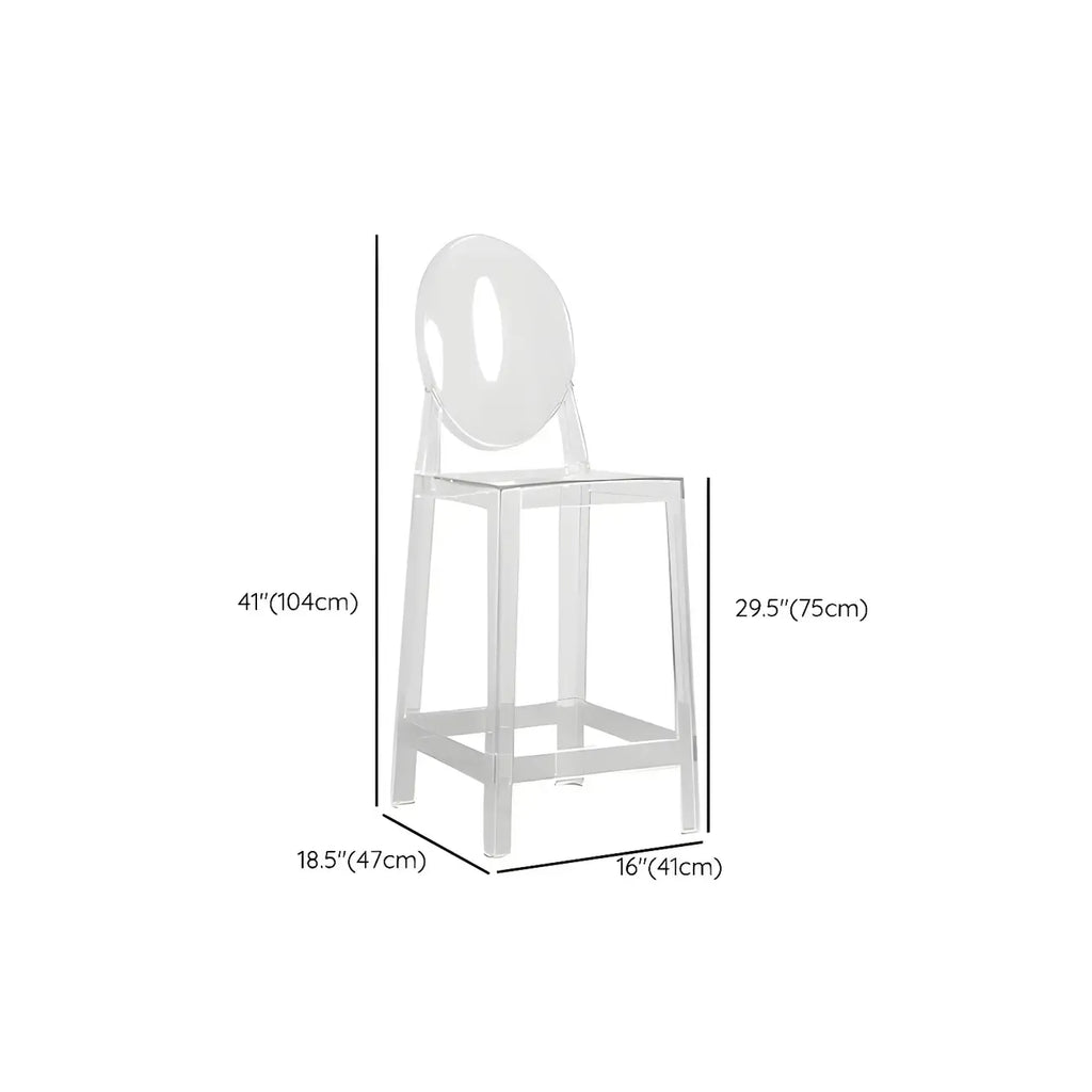 Modern Acrylic Vibrant Durable Colourful Sleek Bar Stool