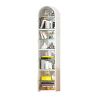 Adjustable Steel Arch Glass Shelf Display Cabinet with Light