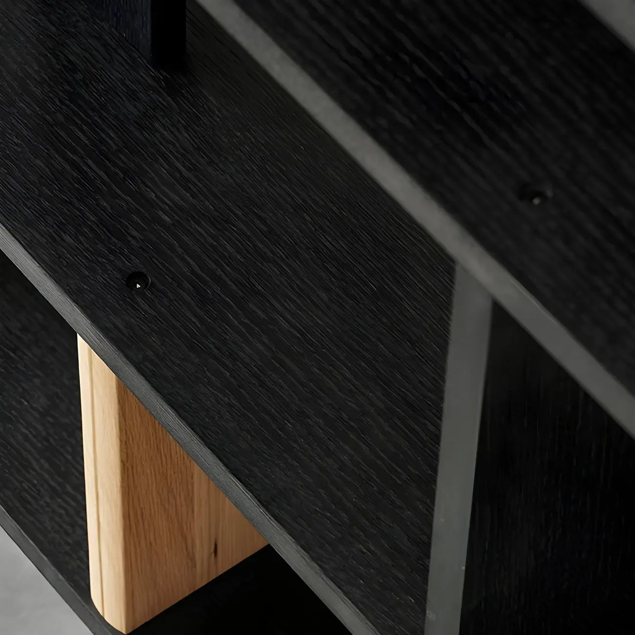 Modern Wooden Black Ladder Bookcase for Living Room