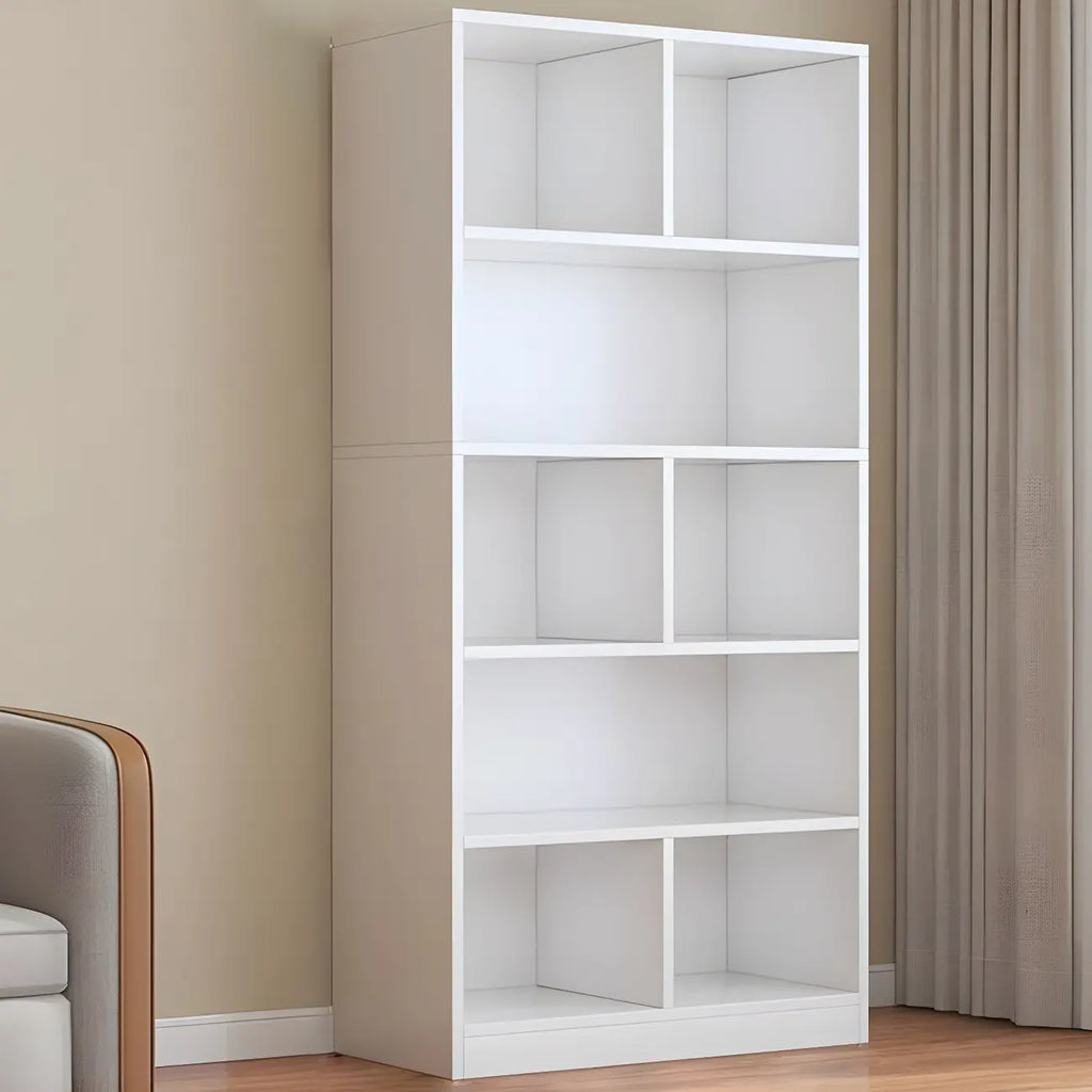 Mid Centuyr Modern Oak Wood Bookshelf Cube Storage 5-Tier
