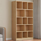 Mid Centuyr Modern Oak Wood Bookshelf Cube Storage 5-Tier