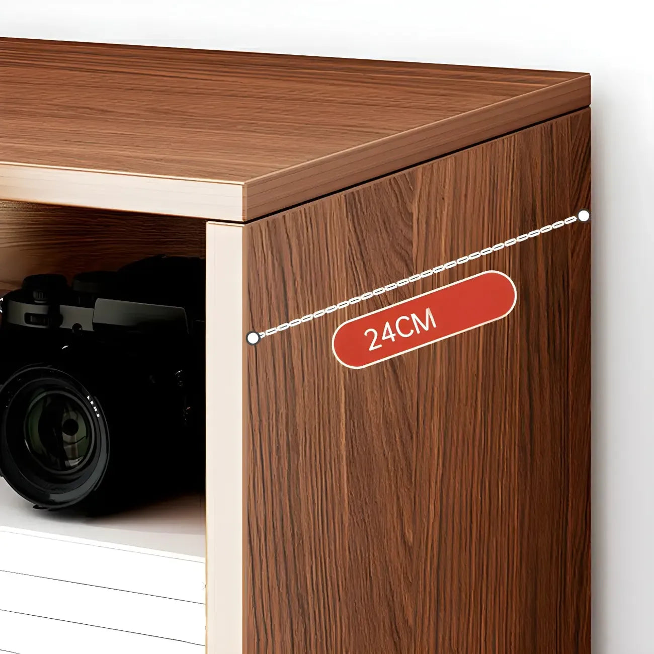 Mid Centuyr Modern Oak Wood Bookshelf Cube Storage 5-Tier