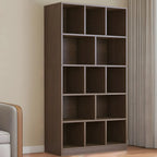 Mid Centuyr Modern Oak Wood Bookshelf Cube Storage 5-Tier