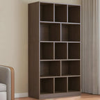 Mid Centuyr Modern Oak Wood Bookshelf Cube Storage 5-Tier