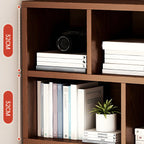 Mid Centuyr Modern Oak Wood Bookshelf Cube Storage 5-Tier