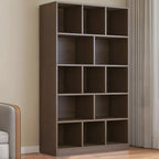 Mid Centuyr Modern Oak Wood Bookshelf Cube Storage 5-Tier
