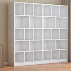 Mid Centuyr Modern Oak Wood Bookshelf Cube Storage 5-Tier