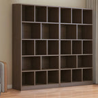 Mid Centuyr Modern Oak Wood Bookshelf Cube Storage 5-Tier