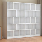 Mid Centuyr Modern Oak Wood Bookshelf Cube Storage 5-Tier
