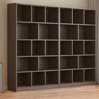 Mid Centuyr Modern Oak Wood Bookshelf Cube Storage 5-Tier
