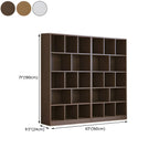 Mid Centuyr Modern Oak Wood Bookshelf Cube Storage 5-Tier