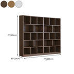 Mid Centuyr Modern Oak Wood Bookshelf Cube Storage 5-Tier
