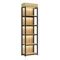 Modern Wood Open Multi-Shelf Large Display Cabinet