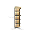 Modern Wood Open Multi-Shelf Large Display Cabinet