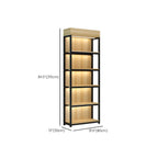 Modern Wood Open Multi-Shelf Large Display Cabinet