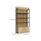 Modern Wood Open Multi-Shelf Large Display Cabinet