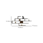 Minimalist Black Wood Geometric Wall-mounted Bookshelf