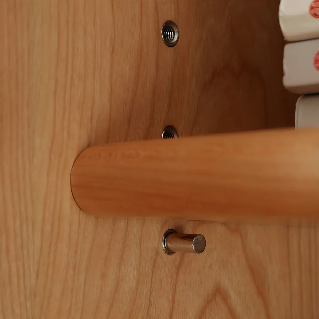 Adjustable Shelves Cherry Wood Glass Door Display Cabinet