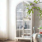 French Country Rectangular Metal Display Bookcase with Shelves