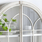 French Country Rectangular Metal Display Bookcase with Shelves