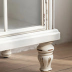 French Country Rectangular Metal Display Bookcase with Shelves