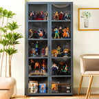 Modern Natural Bamboo Acrylic Standard  Display Cabinet