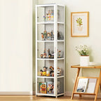 Modern Natural Bamboo Acrylic Standard  Display Cabinet