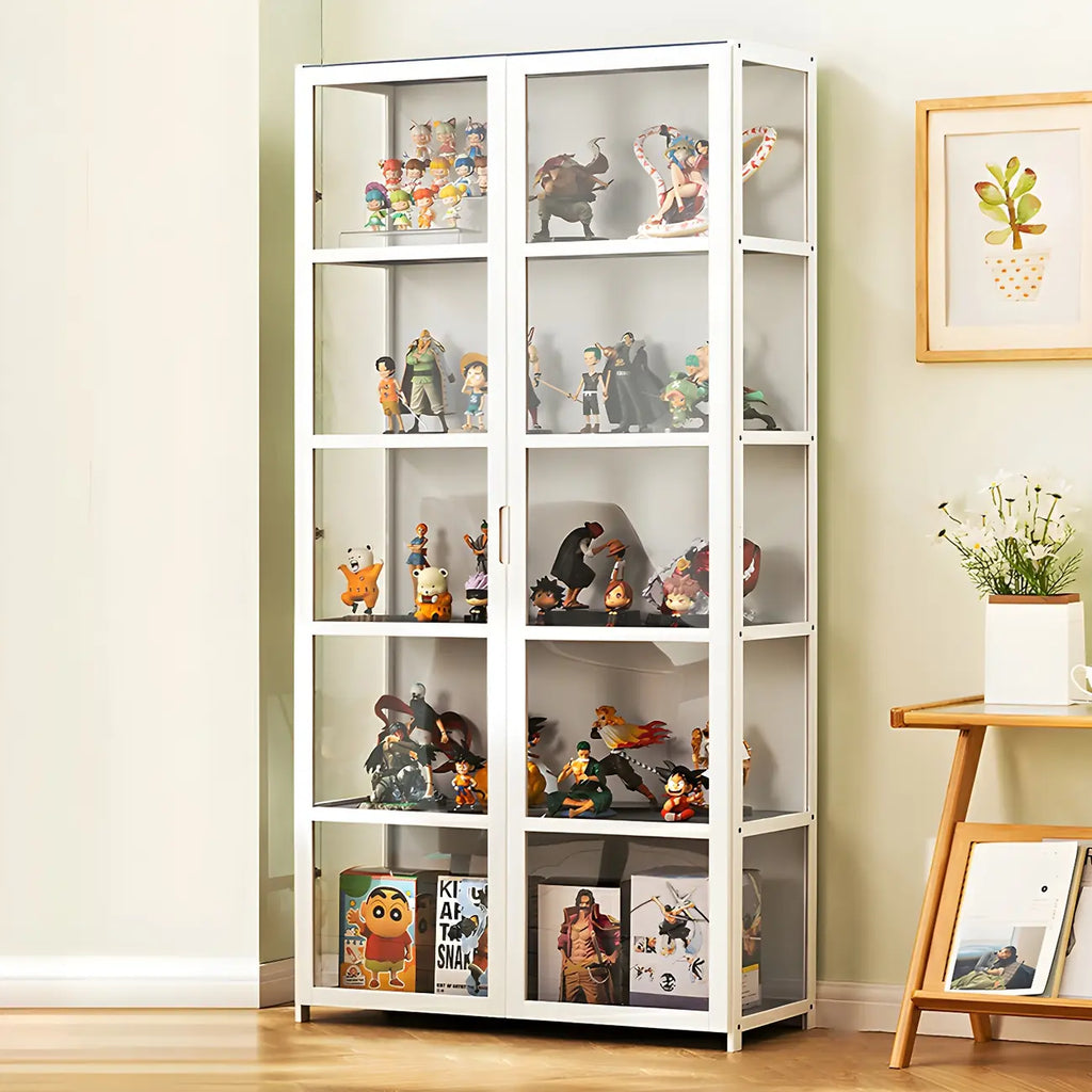 Modern Natural Bamboo Acrylic Standard  Display Cabinet