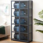 Modern Natural Bamboo Acrylic Standard  Display Cabinet