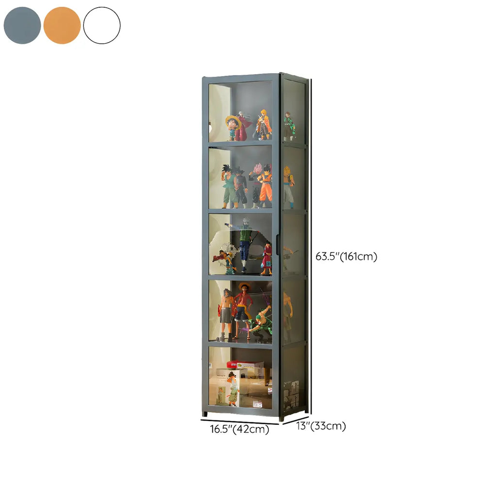Modern Natural Bamboo Acrylic Standard  Display Cabinet