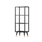 Modern White Metal Cube Shelf Glass Door Display Cabinet