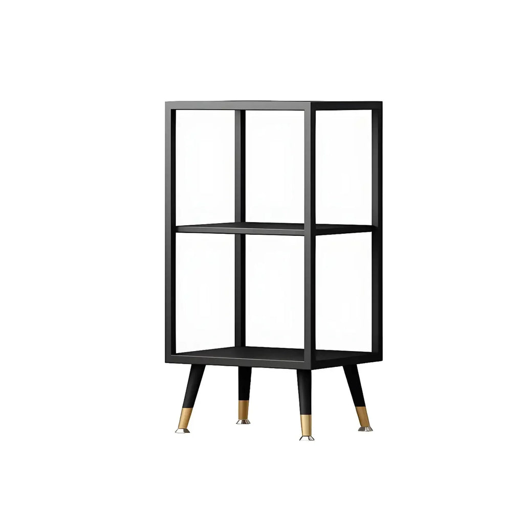 Modern White Metal Cube Shelf Glass Door Display Cabinet