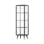 Modern White Metal Cube Shelf Glass Door Display Cabinet