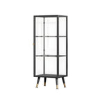 Modern White Metal Cube Shelf Glass Door Display Cabinet