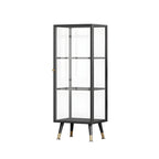 Modern White Metal Cube Shelf Glass Door Display Cabinet