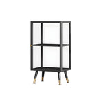 Modern White Metal Cube Shelf Glass Door Display Cabinet