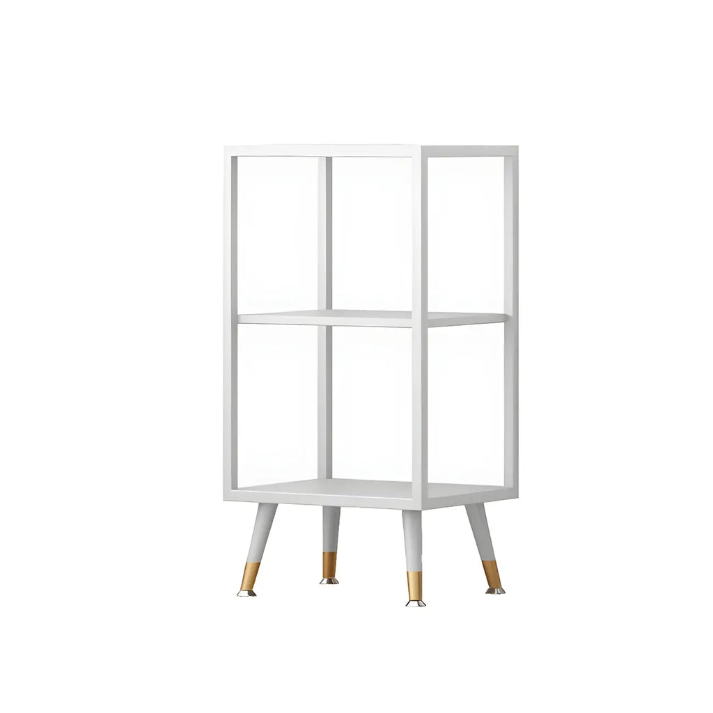 Modern White Metal Cube Shelf Glass Door Display Cabinet