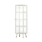 Modern White Metal Cube Shelf Glass Door Display Cabinet