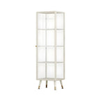Modern White Metal Cube Shelf Glass Door Display Cabinet