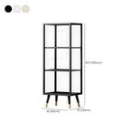 Modern White Metal Cube Shelf Glass Door Display Cabinet