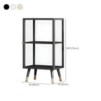 Modern White Metal Cube Shelf Glass Door Display Cabinet