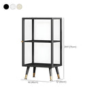 Modern White Metal Cube Shelf Glass Door Display Cabinet