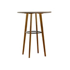 Counter Height Modern Bamboo Wood Round Bar Table