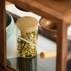 Rustic 2-tier Espresso Wood Display Cabinet for Table Top