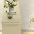 Scandinavian White Stone Iron Storage Bar Table