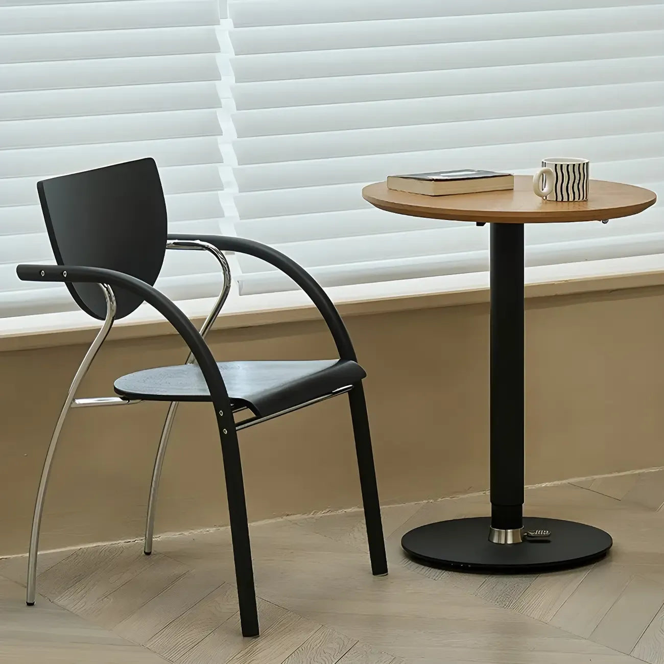 Modern Wood Adjustable Foldable Bar Table for Breakroom